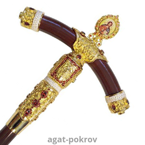 2.7.0592лпэ Посох в позолоте с эмалью 2.7.0592лпэ Посох в позолоте с эмалью