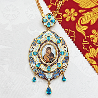 2.7.2224лп-2/1лп-М Панагия в позолоте с цепью