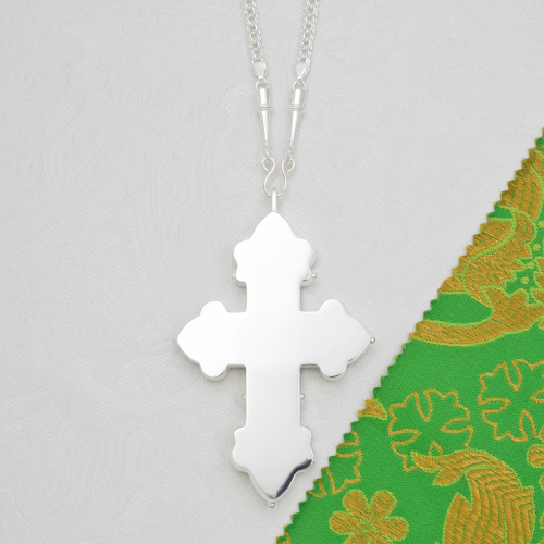 2.10.0603л/64л Крест наперсный в серебрении фото 3 2.10.0603л/64л Крест наперсный в серебрении фото 3