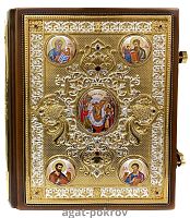 2.7.2282лф-2 Евангелие напрестольное в позолоте с фрагментарным серебрением