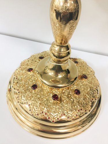 2.7.0894клп-18 Потир комбинированный на 1 л в позолоте фото 3