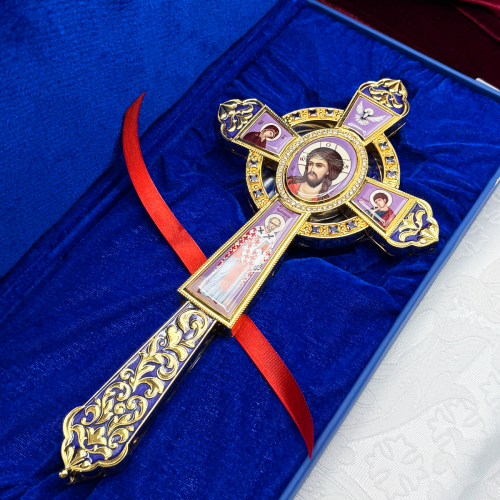 2.7.2108лпэ-2 Крест напрестольный в позолоте фото 2 2.7.2108лпэ-2 Крест напрестольный в позолоте фото 2