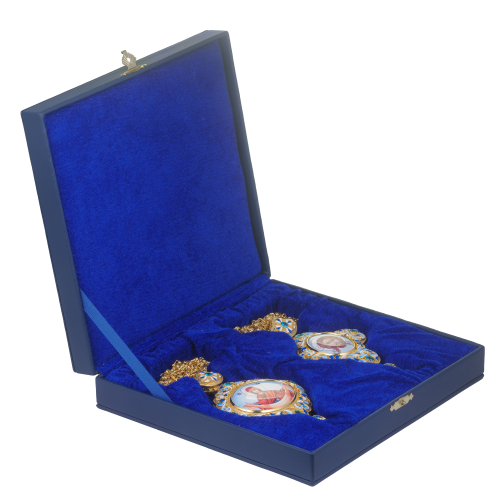 2.7.1481лпэ-2/1лп Панагия латунная с эмалью фото 2 2.7.1481лпэ-2/1лп Панагия латунная с эмалью фото 2