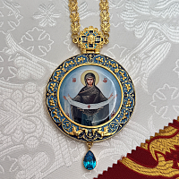 2.7.2541лп-2/41лп-М Панагия в позолоте с эмалью