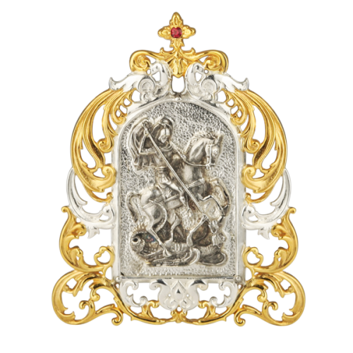 2.76.0806лф Икона латунная с фрагментальной позолотой 2.76.0806лф Икона латунная с фрагментальной позолотой