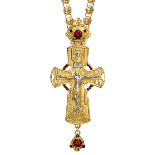 2.10.0136лп/75лп Крест наперсный в позолоте с цепью 2.10.0136лп/75лп Крест наперсный в позолоте с цепью
