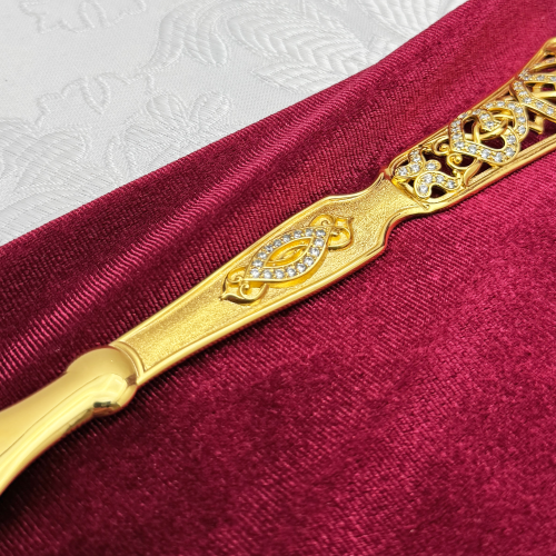 2.7.1421лп Лжица латунная в позолоте фото 3 2.7.1421лп Лжица латунная в позолоте фото 3