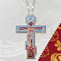 2.10.0403л-2/1л Крест наперсный в серебрении