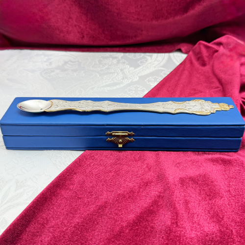 2.7.0005лф Лжица латунная с фрагментальной позолотой фото 6