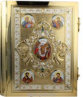 2.7.2173лф-2 Евангелие напрестольное в позолоте с фрагментарным серебрением