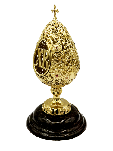 2.13.0227лп Яйцо Пасхальное латунной в позолоте. фото 2 2.13.0227лп Яйцо Пасхальное латунной в позолоте. фото 2