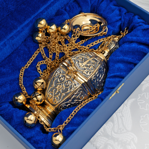 2.7.1576лфр Кадило в позолоте с патинированием фото 2