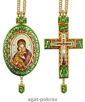 2.7.2257лпэ-2/1лп-К Архиерейский двойник в позолоте с эмалью