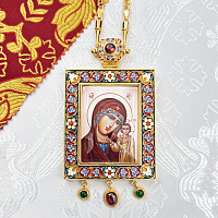 2.7.2512лп-2/64лп-М Панагия латунная в позолоте с цепью