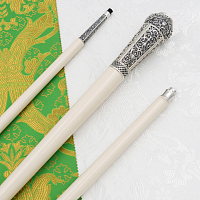 2.7.1559лр Посох латунный со вставками в серебрении