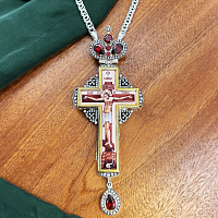 2.10.0395лфр-2/1л Наперсный крест с фрагментарной позолотой