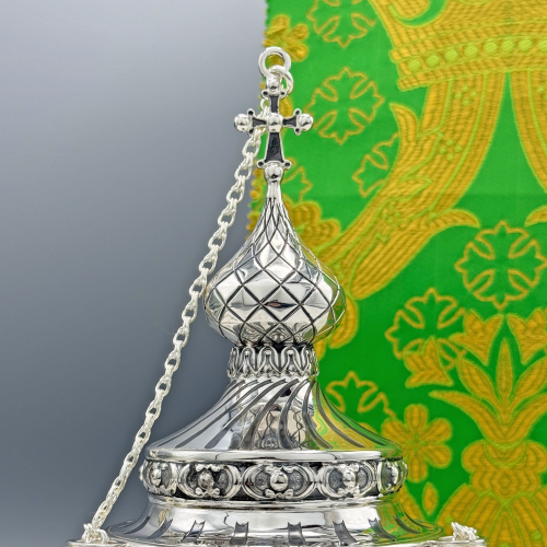 2.7.2634лр Кадило латунное в серебрении фото 4