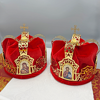 2.7.2839лп-2-К Венцы венчальные латунные в позолоте - комплект