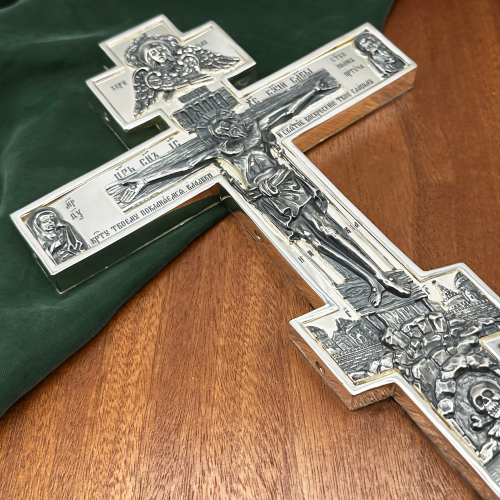 2.7.2544лр Крест напрестольный латунный в серебрении фото 9 2.7.2544лр Крест напрестольный латунный в серебрении фото 9