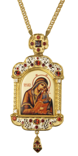 2.7.1005лп-2/1лп Панагия латунная в позолоте с принтом и цепью арт.2.7.0201лп 2.7.1005лп-2/1лп Панагия латунная в позолоте с принтом и цепью арт.2.7.0201лп