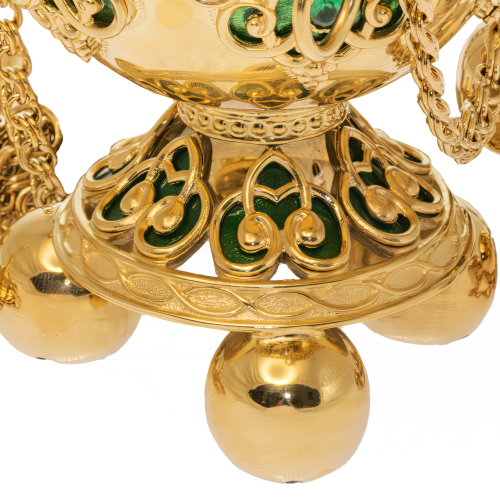 2.7.1151лпэ Кадило в позолоте с эмалью фото 2 2.7.1151лпэ Кадило в позолоте с эмалью фото 2