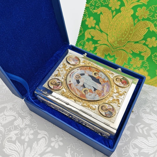 2.7.0774лф Евангелие латунное с фрагментальной позолотой фото 12