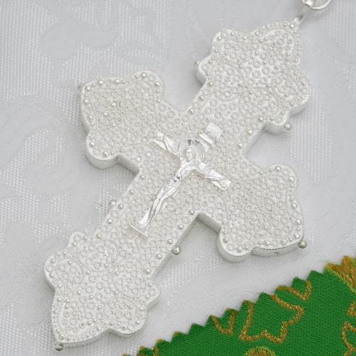 2.10.0603л/64л Крест наперсный в серебрении фото 5 2.10.0603л/64л Крест наперсный в серебрении фото 5