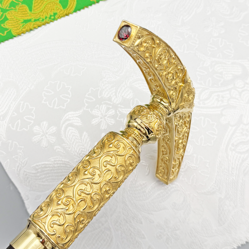 2.7.2002лп Посох латунный со вставками в позолоте фото 11