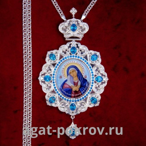 2.7.1520л-2/1л Панагия латунная с деколем и с цепью арт.2.7.0201л 2.7.1520л-2/1л Панагия латунная с деколем и с цепью арт.2.7.0201л