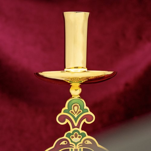 2.7.2673лпэ Подсвечник напрестольный в позолоте фото 3 2.7.2673лпэ Подсвечник напрестольный в позолоте фото 3