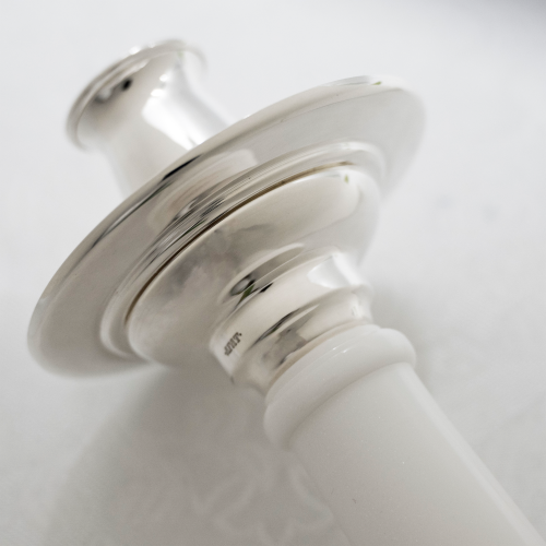 2.7.0716лч Подсвечник латунный в серебрении фото 3