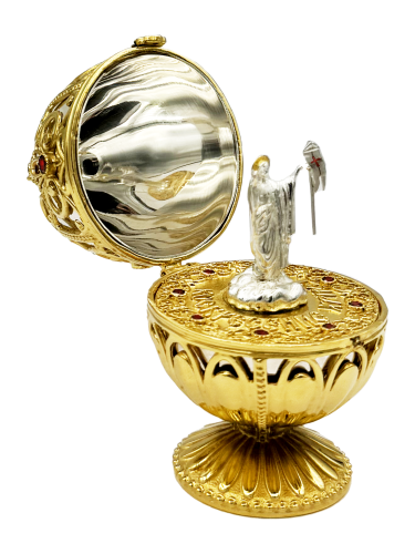 2.13.0261лф Яйцо пасхальное сувенирное из ювелирного сплава с позолотой фото 5