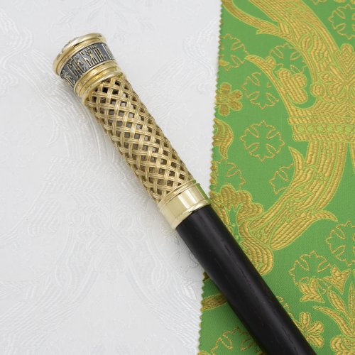 2.7.1928лпр Посох латунный в позолоте с патинированием фото 2