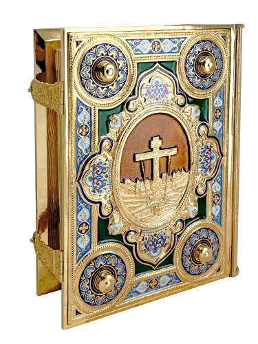 2.7.2388лпэ Евангелие напрестольное в позолоте с эмалью фото 2 2.7.2388лпэ Евангелие напрестольное в позолоте с эмалью фото 2