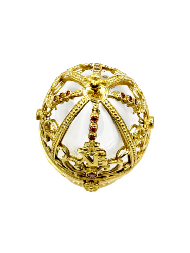 2.13.0261лф Яйцо пасхальное сувенирное из ювелирного сплава с позолотой фото 2