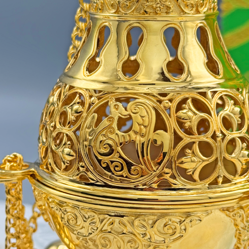 2.7.2892лп Кадило латунное в позолоте фото 6