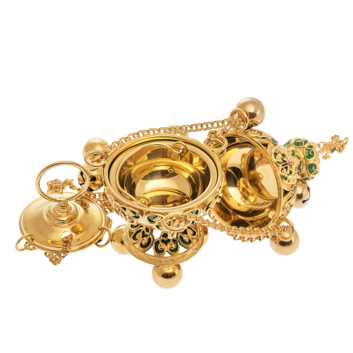 2.7.1151лпэ Кадило в позолоте с эмалью фото 7 2.7.1151лпэ Кадило в позолоте с эмалью фото 7