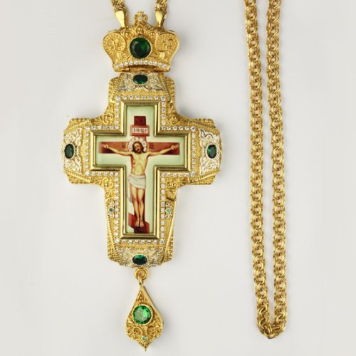 2.10.0333лп-2/1лп Крест латунный в позолоте с цепью 2.10.0333лп-2/1лп Крест латунный в позолоте с цепью