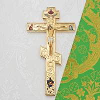 2.7.1910лп-2 Крест напрестольный с мощевиком в позолоте