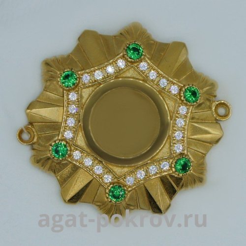 2.7.1454лп Мощевик латунный в позолоте 2.7.1454лп Мощевик латунный в позолоте