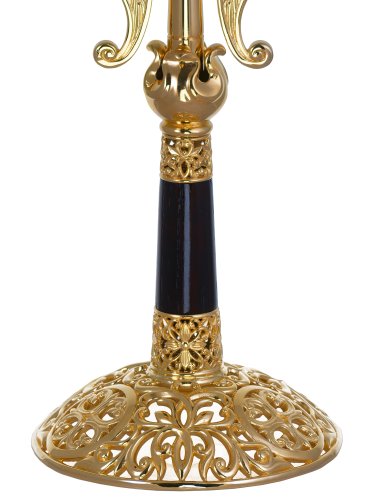 2.7.2064лп Подсвечник напрестольный в позолоте фото 4
