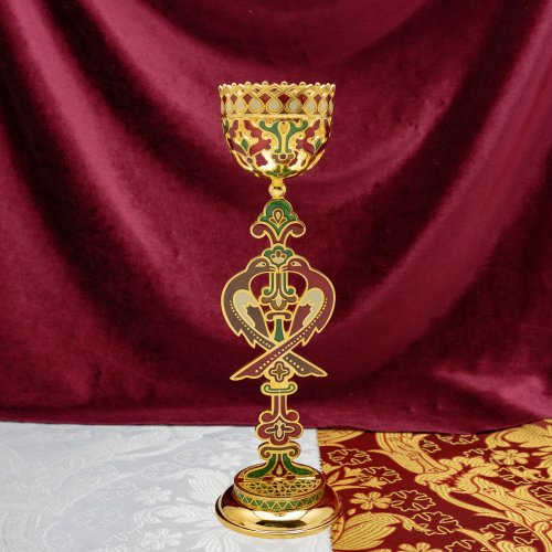 2.7.2672лпэ Лампада напрестольная в позолоте фото 2