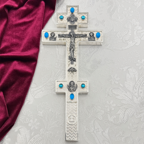 2.7.2191лр Крест напрестольный латунный в серебрении 2.7.2191лр Крест напрестольный латунный в серебрении