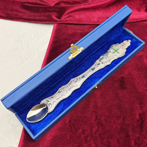 2.7.0851л Лжица латунная со вставками фото 7