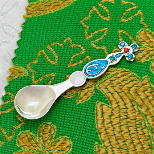 2.7.0082лэ Лжица малая латунная в серебрении