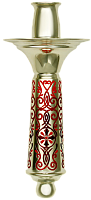 2.7.0747л Подсвечник латунный с травлением