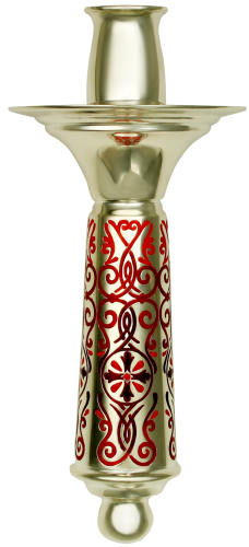 2.7.0747л Подсвечник латунный с травлением
