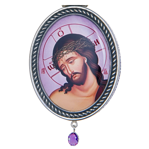 2.7.1145лр-2/1лр Панагия с серебрением и патинированием фото 5