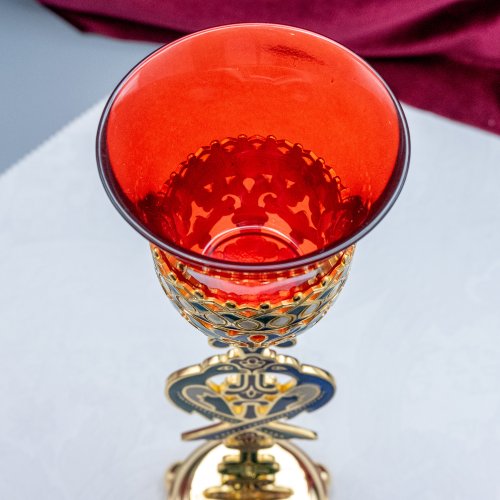 2.7.2672лпэ Лампада напрестольная в позолоте фото 5