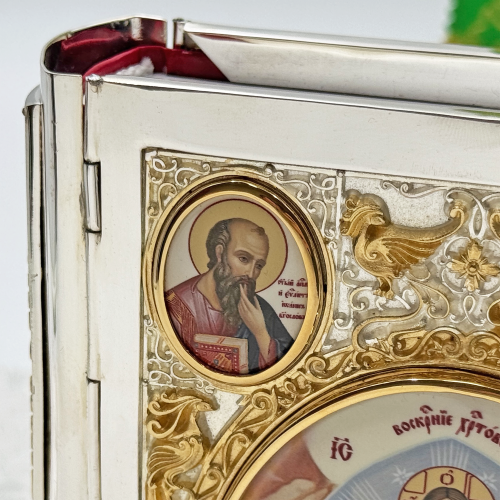 2.7.0774лф Евангелие латунное с фрагментальной позолотой фото 6